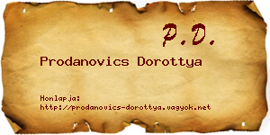 Prodanovics Dorottya névjegykártya